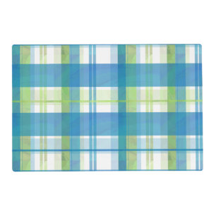 Madras Plaid Green and Blue Placemat