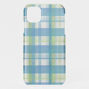 Madras Plaid Green and Blue iPhone 11 Case