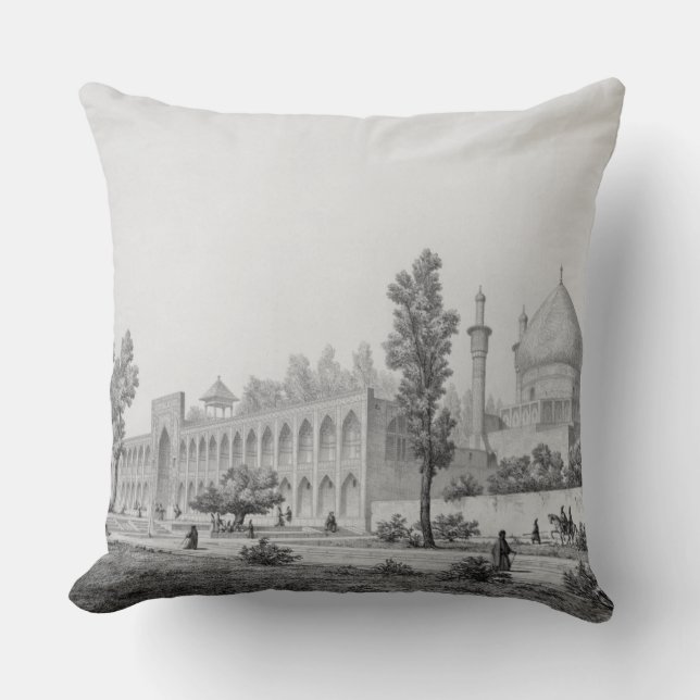 Madrasa-yi Masjid-i Shah Sultan Hussein, in Isfaha Throw Pillow (Front)