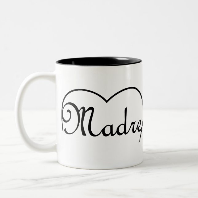 Madre Italian Mother heart Two-Tone Coffee Mug (Left)