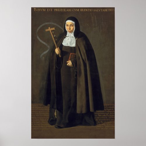 Madre Maria Jeronima de la Fuente 1620 Poster