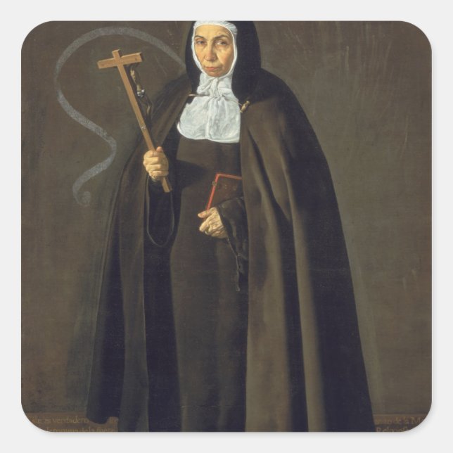 Madre Maria Jeronima de la Fuente, 1620 Square Sticker (Front)