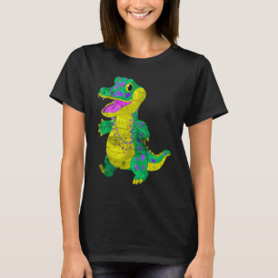 Madri Gras Alligator Carnival Festival Costume Mat T-Shirt