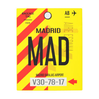 Madrid Airport Baggage Metal Print