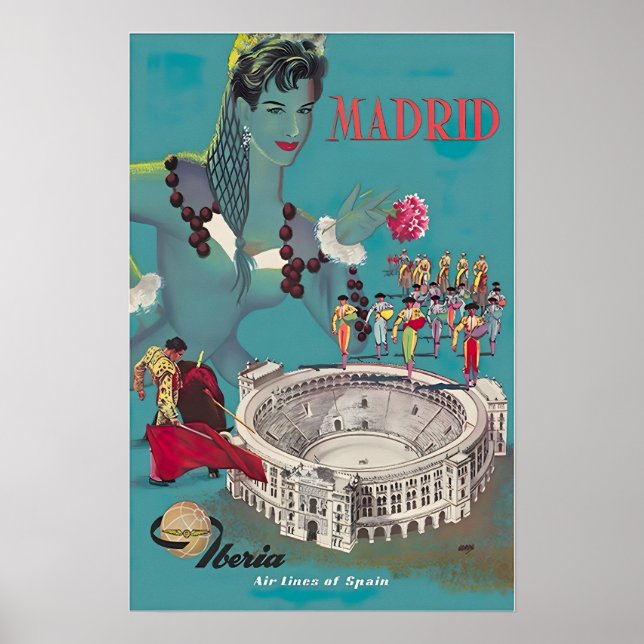 Madrid Art Spain Print Spanish Painting Iberia Tra (Front)