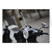 Madrid, black Vespa scooter (Front Horizontal)