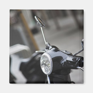 Madrid, black Vespa scooter Magnet