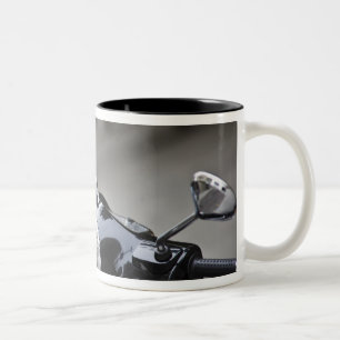 Madrid, black Vespa scooter Two-Tone Coffee Mug