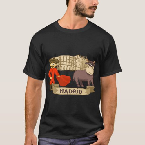 Madrid Bullfighting Bull Spain T_Shirt