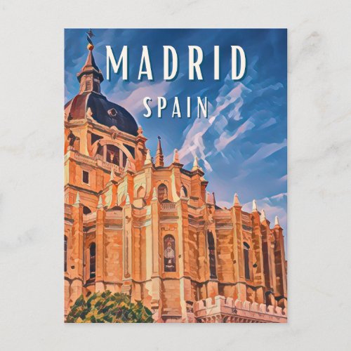 Madrid city of Spanish gastronomy Postcard