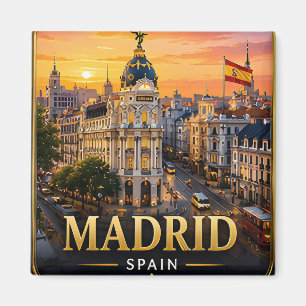 🗺️ Madrid City Souvenir For European Vacation Magnet