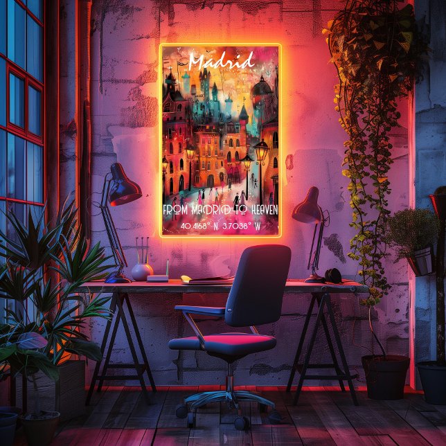 Madrid Contemporary Art in Vibrant Colors Poster (Creator Uploaded)
