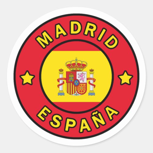 Madrid Espaa Classic Round Sticker