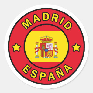 Madrid España Classic Round Sticker
