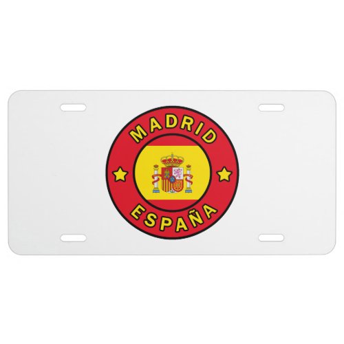 Madrid Espaa License Plate