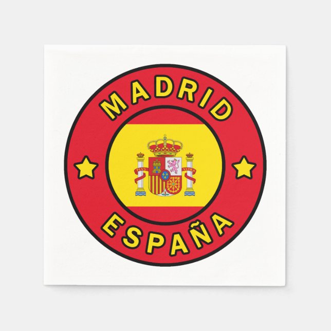 Madrid España Napkins (Front)