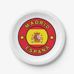 Madrid España Paper Plates
