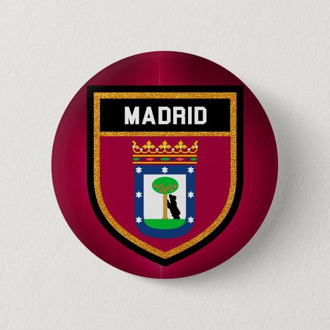 Madrid Flag Button (Front)