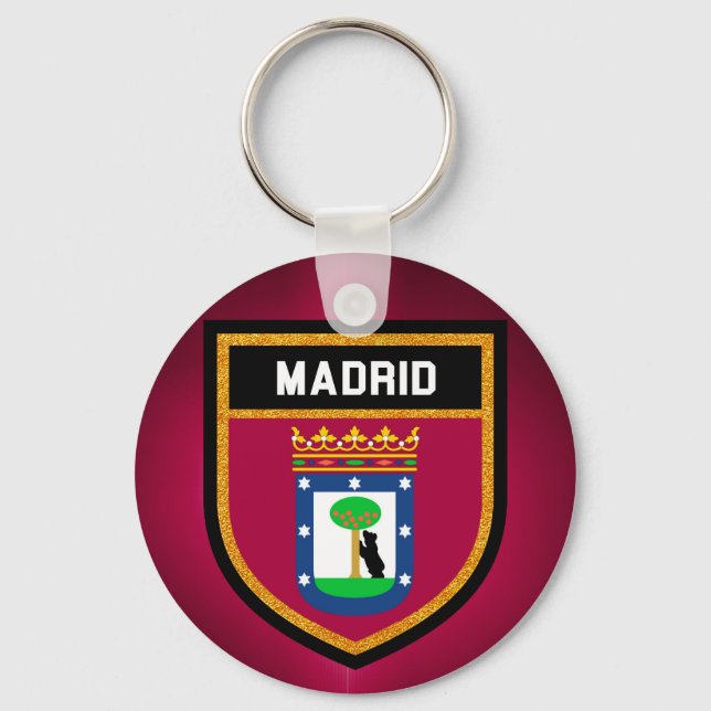 Madrid Flag Keychain (Front)