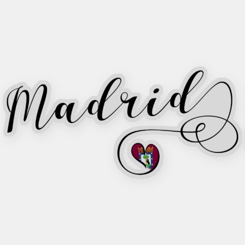 Madrid Heart Flag Sticker