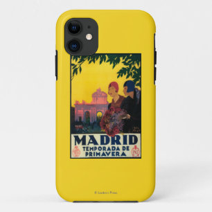 Madrid in Springtime Travel Promotional Poster iPhone 11 Case