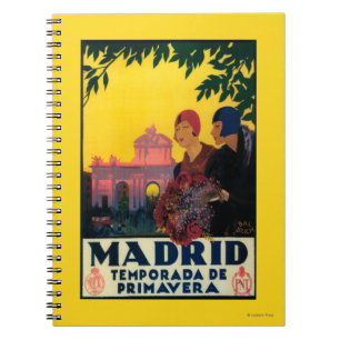Madrid in Springtime Travel Promotional Poster Notebook