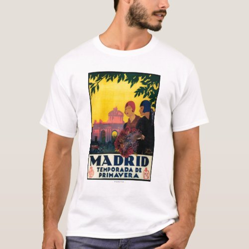 Madrid in Springtime Travel Promotional Poster T_Shirt