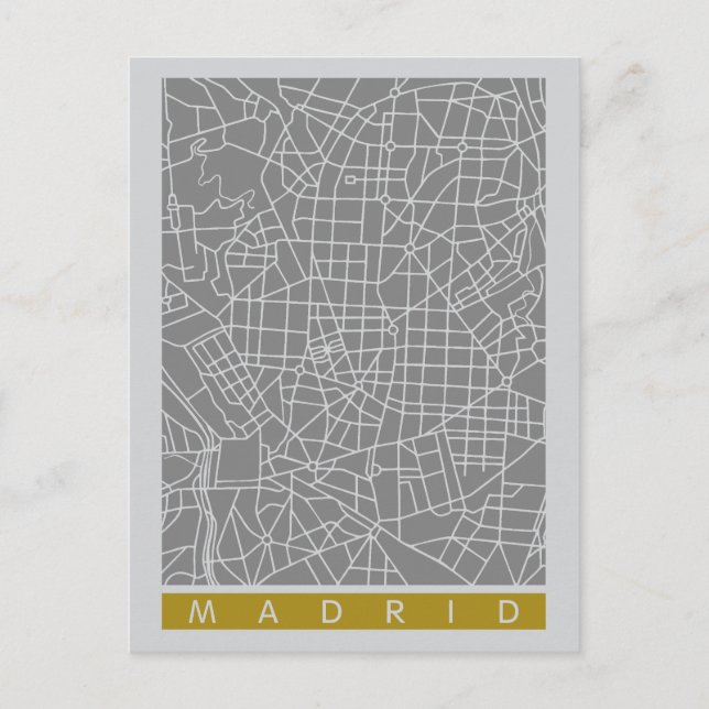 Madrid map postcard (Front)