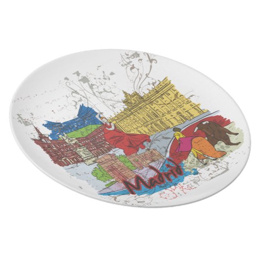 Madrid Melamine Plate (Right Side)