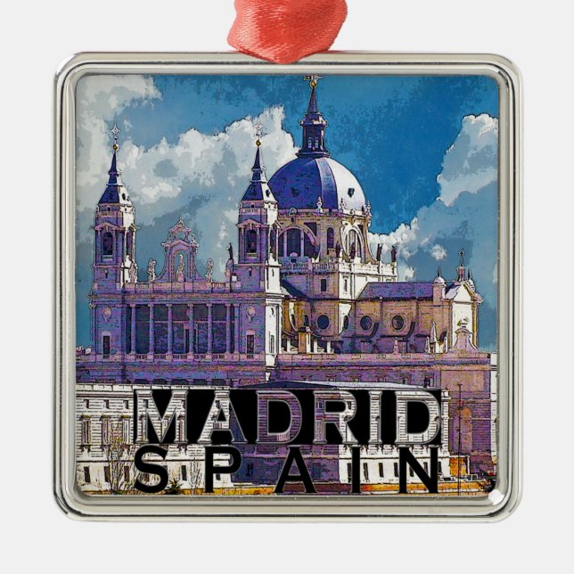 Madrid Metal Ornament (Front)