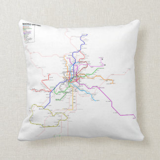 Madrid Metro - Spain Throw Pillow