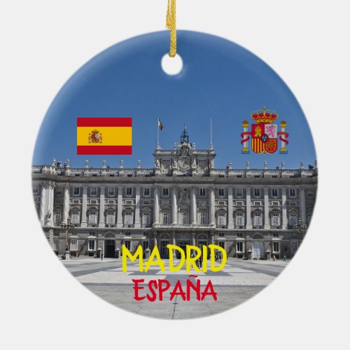 Madrid Panoramic Christmas Ornament