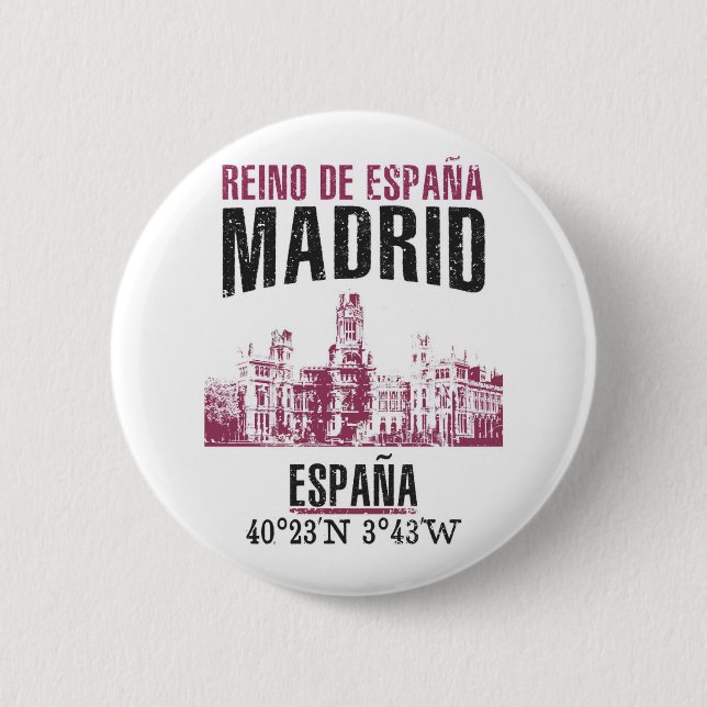 Madrid Pinback Button (Front)