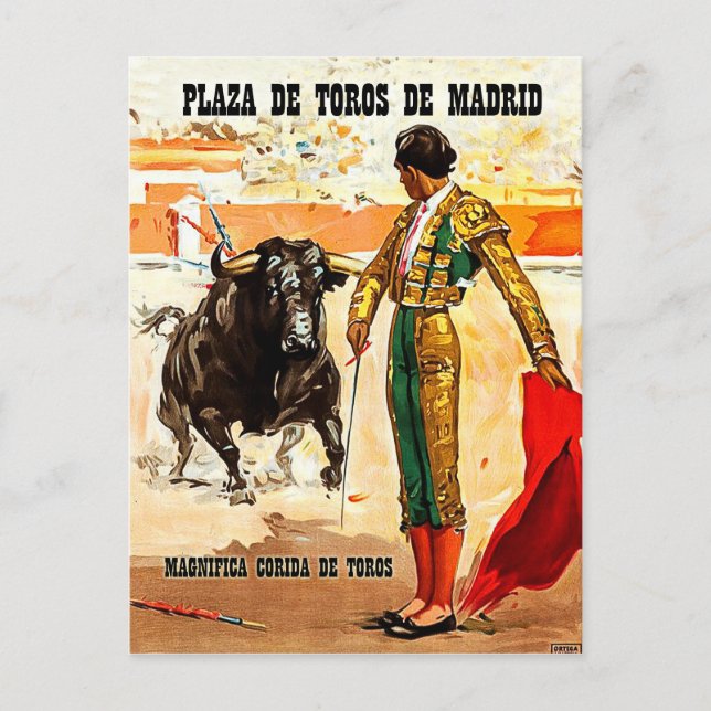 Madrid, Plaza de toros, Spain, bullfighting Postcard (Front)