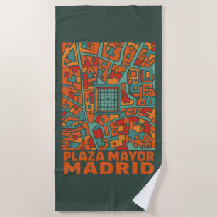 Madrid Plaza Mayor Beach Towel