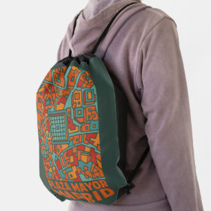 Madrid Plaza Mayor Drawstring Bag