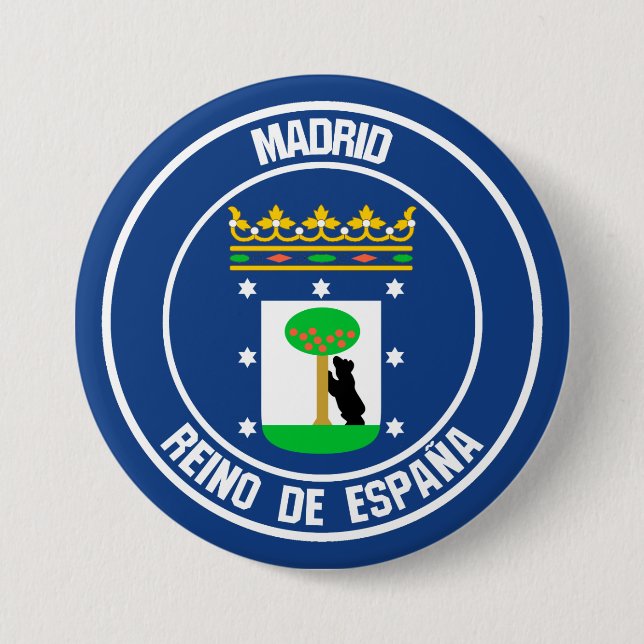 Madrid Round Emblem Button (Front)