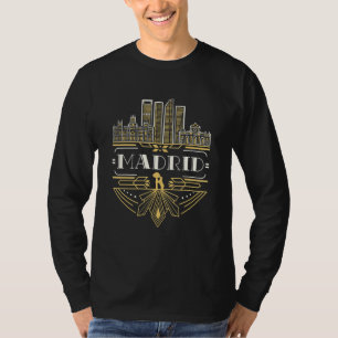 Madrid Spain Art Deco Souvenir Men Women T-Shirt