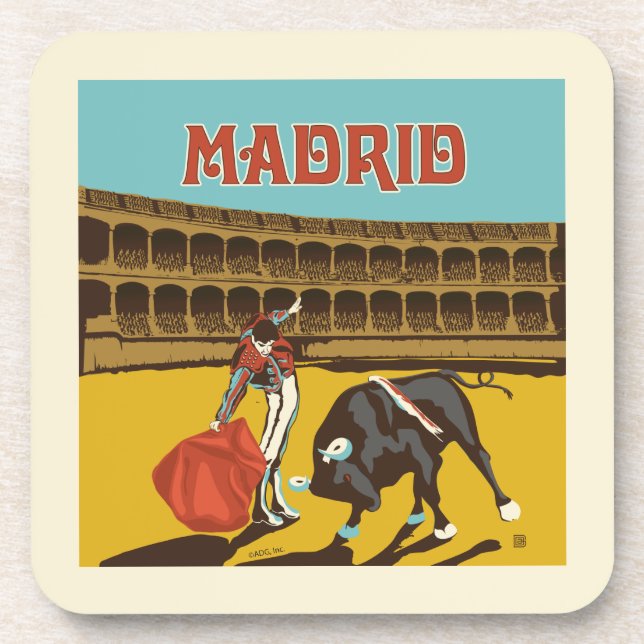 Madrid, Spain Beverage Coaster (Front)