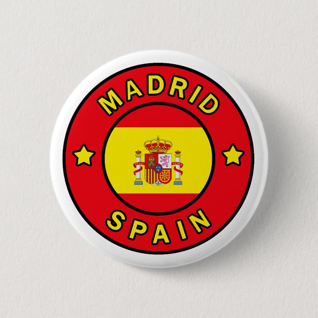 Madrid Spain Button (Front)