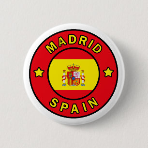Madrid Spain Button