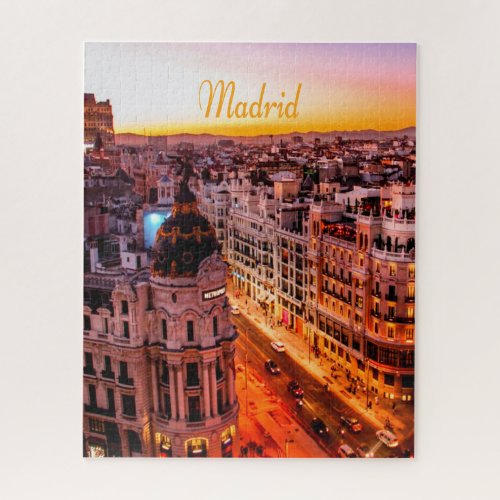 Madrid Spain Capitol City Skyline Jigsaw Puzzle