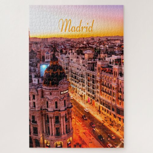 Madrid Spain Capitol City Skyline Jigsaw Puzzle