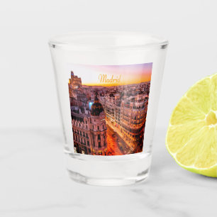 Madrid Spain Capitol City Skyline Shot Glass