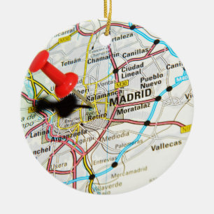 Madrid, Spain Ceramic Ornament