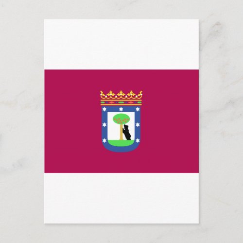 Madrid Spain City Flag Postcard
