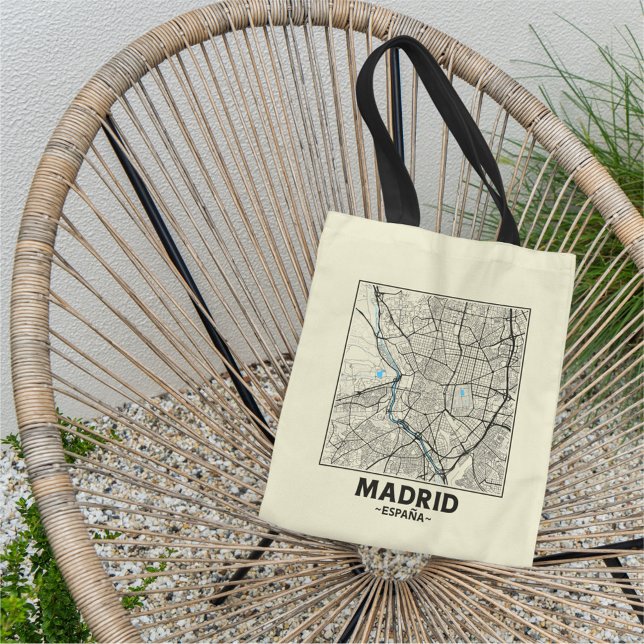 Madrid, Spain, City Map Tote Bag (Creator Uploaded)