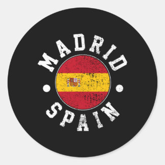 Madrid Spain Classic Round Sticker