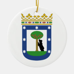 Madrid Spain Coat of Arms Ceramic Ornament