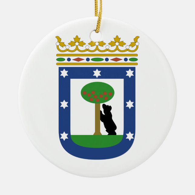 Madrid Spain Coat of Arms Ceramic Ornament (Front)